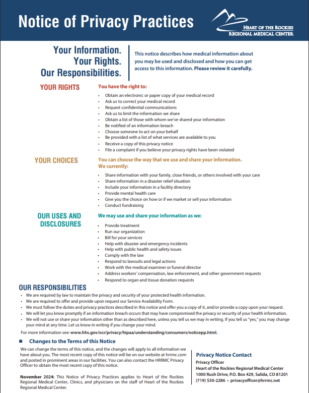 Notice of Privacy Practices