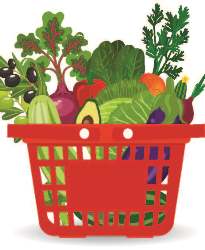 grocery basket full of produce