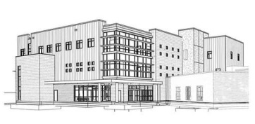 exterior of building blueprint