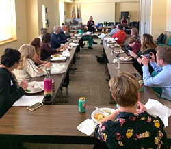 people at a luncheon