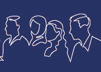 silhouettes of people